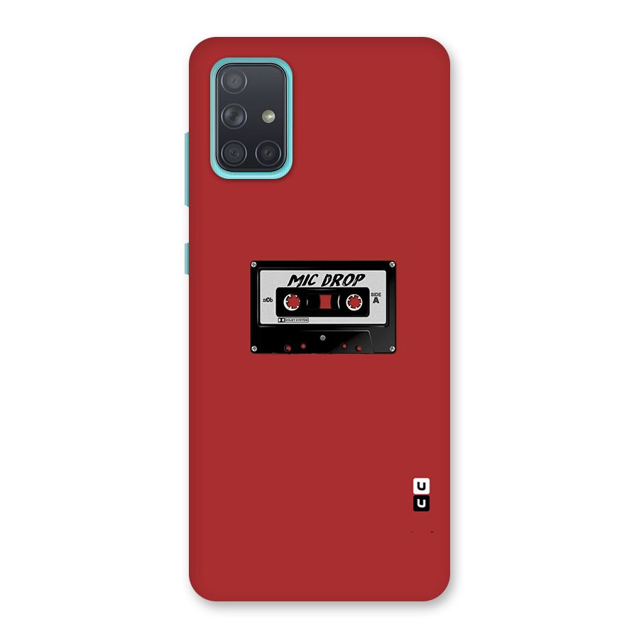Mic Drop Cassette Minimalistic Back Case for Galaxy A71