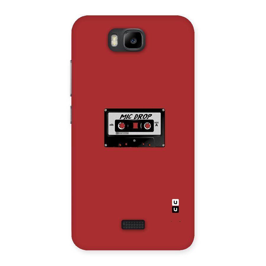 Mic Drop Cassette Minimalistic Back Case for Honor Bee
