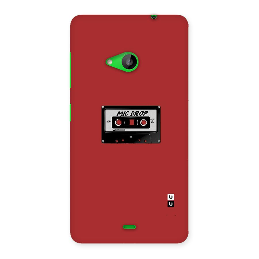 Mic Drop Cassette Minimalistic Back Case for Lumia 535