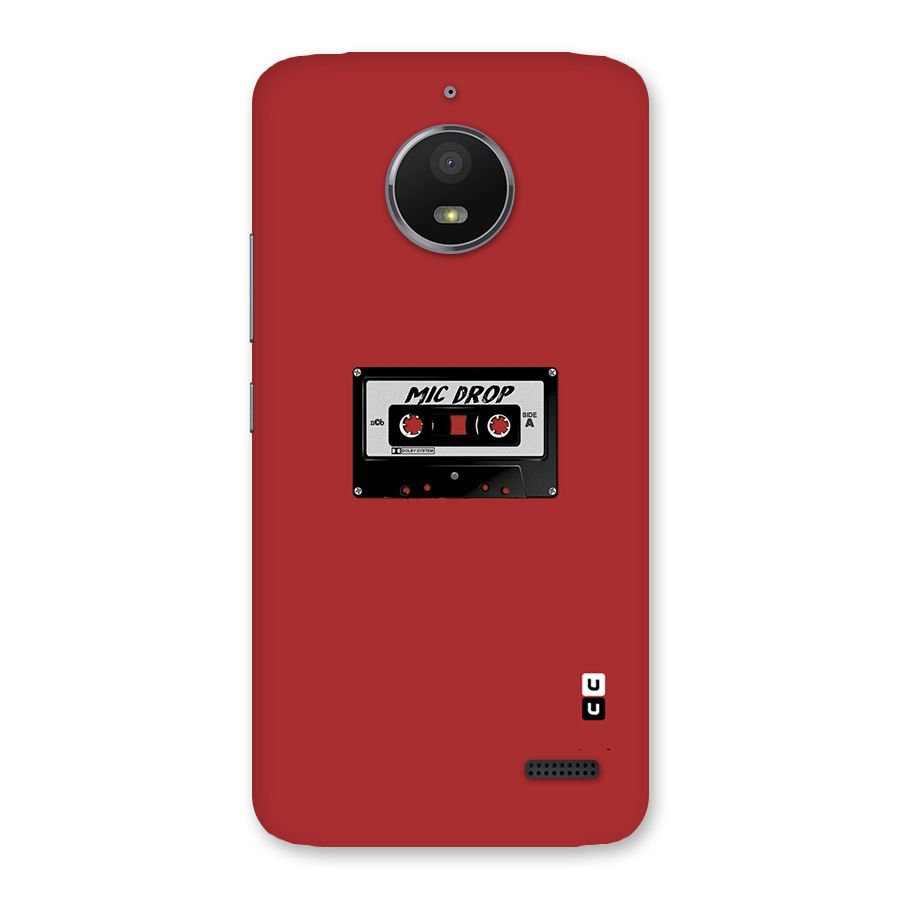 Mic Drop Cassette Minimalistic Back Case for Moto E4