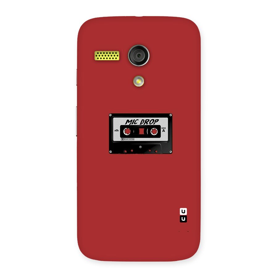 Mic Drop Cassette Minimalistic Back Case for Moto G