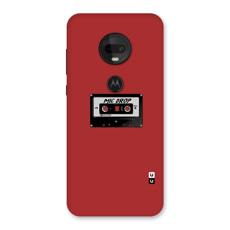 Mic Drop Cassette Minimalistic Back Case for Moto G7