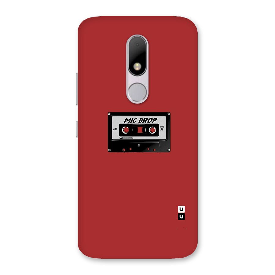 Mic Drop Cassette Minimalistic Back Case for Moto M