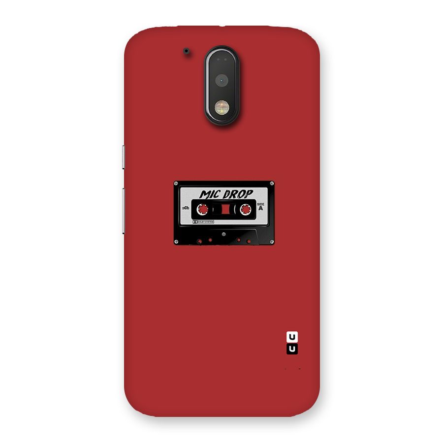 Mic Drop Cassette Minimalistic Back Case for Motorola Moto G4 Plus