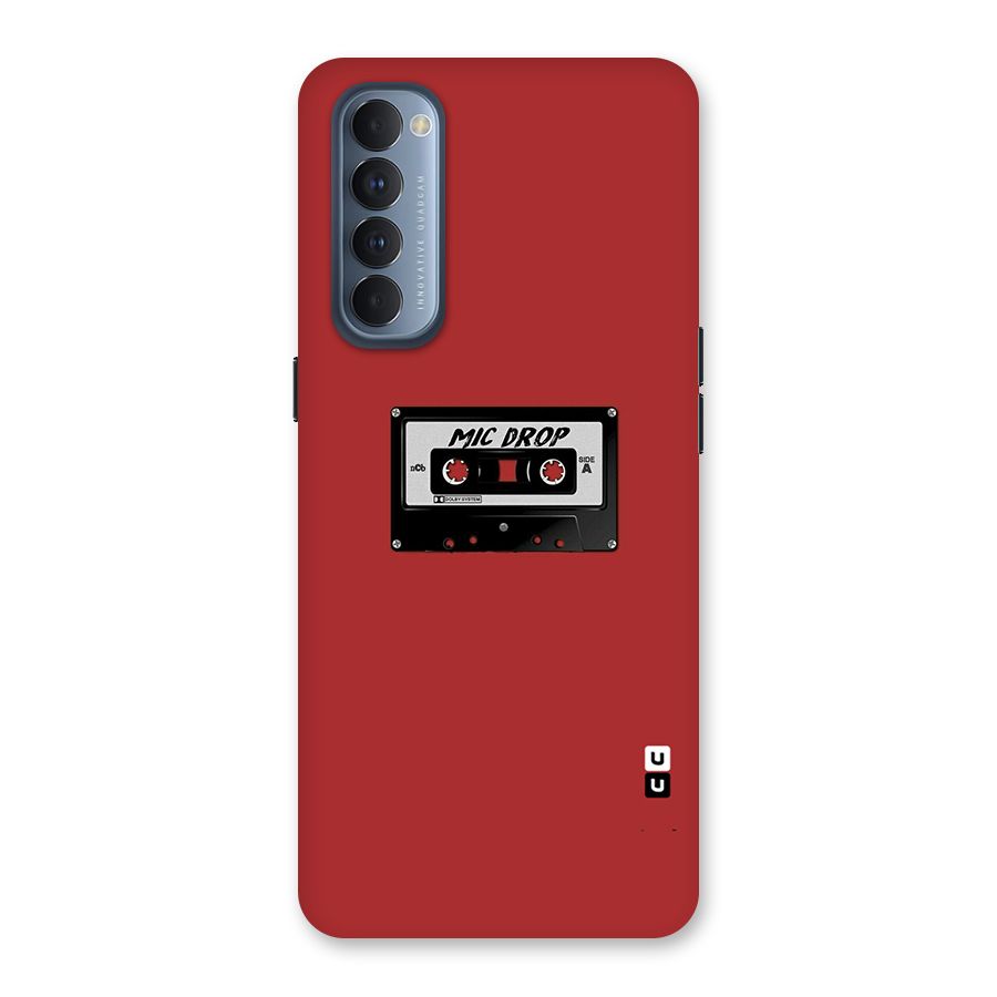 Mic Drop Cassette Minimalistic Back Case for Reno4 Pro