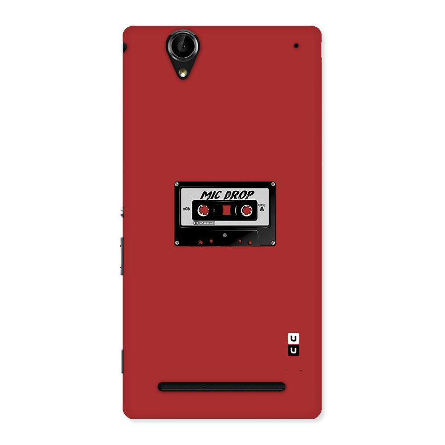 Mic Drop Cassette Minimalistic Back Case for Sony Xperia T2