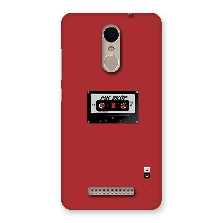 Mic Drop Cassette Minimalistic Back Case for Xiaomi Redmi Note 3