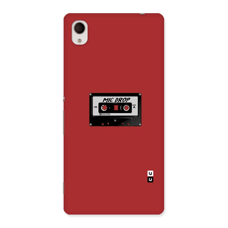 Mic Drop Cassette Minimalistic Back Case for Xperia M4 Aqua