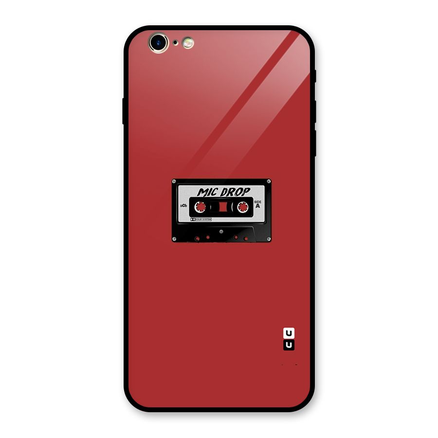 Mic Drop Cassette Minimalistic Glass Back Case for iPhone 6 Plus 6S Plus