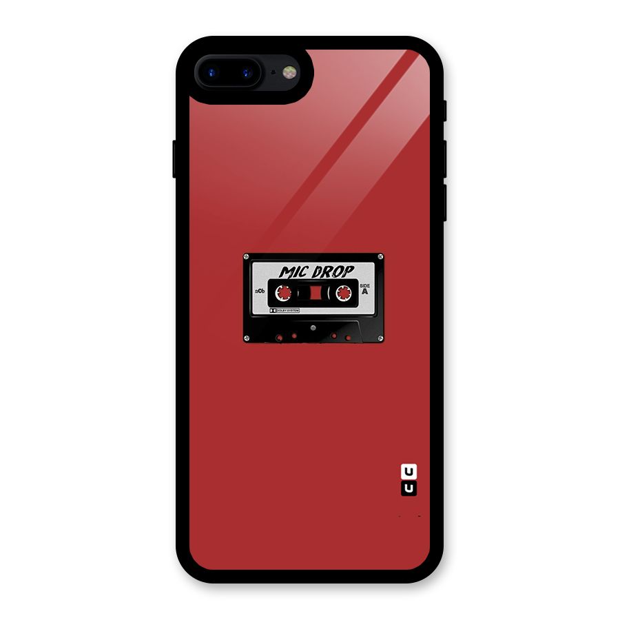 Mic Drop Cassette Minimalistic Glass Back Case for iPhone 7 Plus