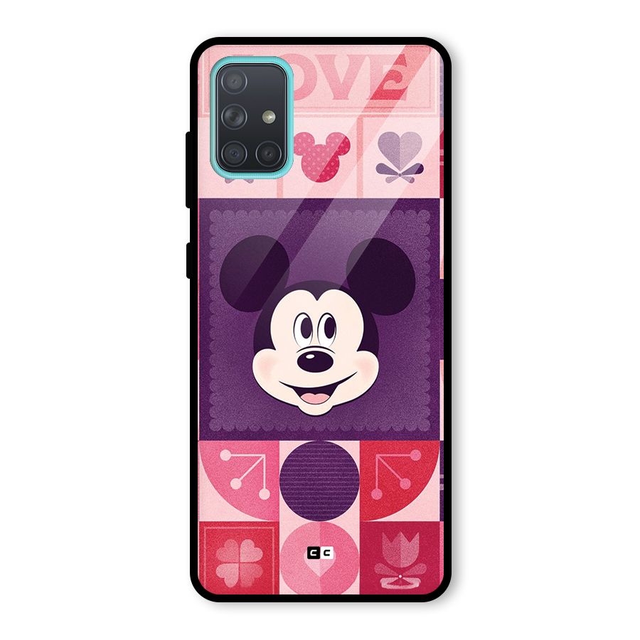 Mice In Love Glass Back Case for Galaxy A71