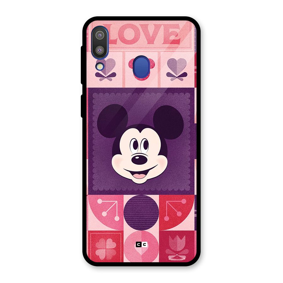 Mice In Love Glass Back Case for Galaxy M20