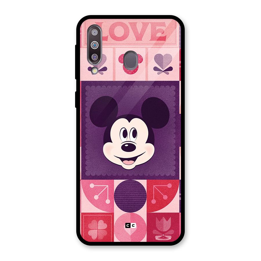 Mice In Love Glass Back Case for Galaxy M30