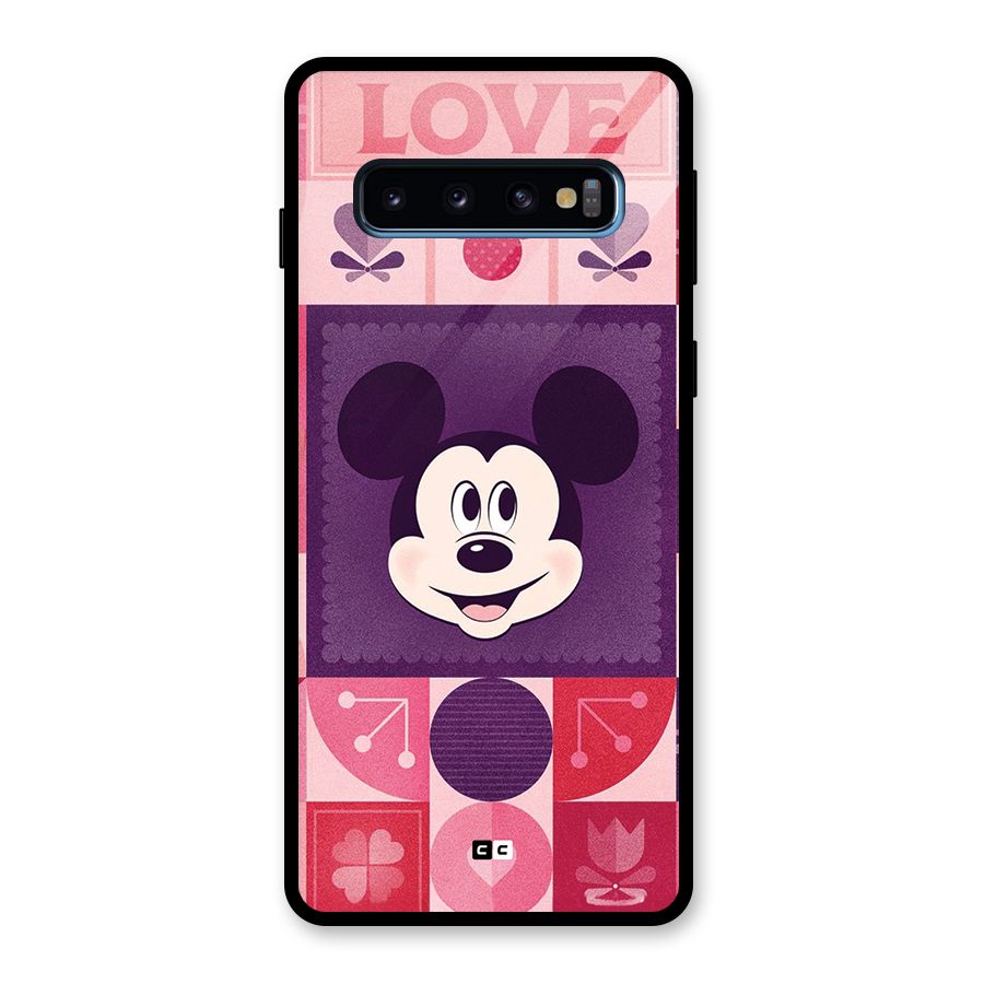 Mice In Love Glass Back Case for Galaxy S10