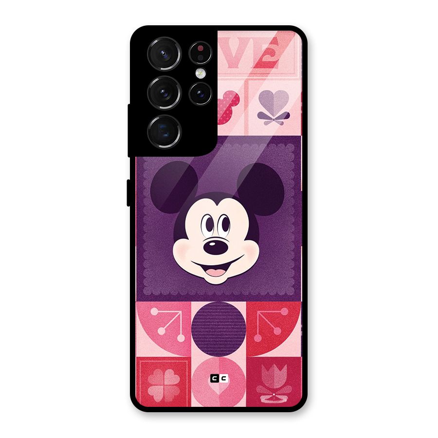 Mice In Love Glass Back Case for Galaxy S21 Ultra 5G