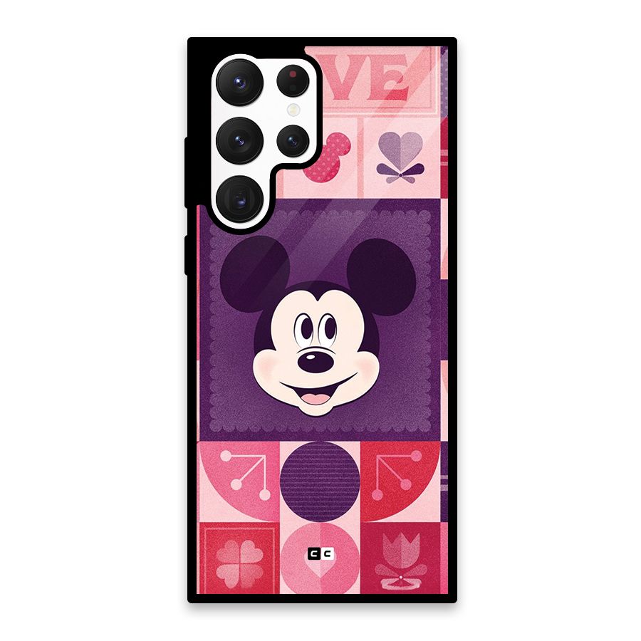 Mice In Love Glass Back Case for Galaxy S22 Ultra 5G