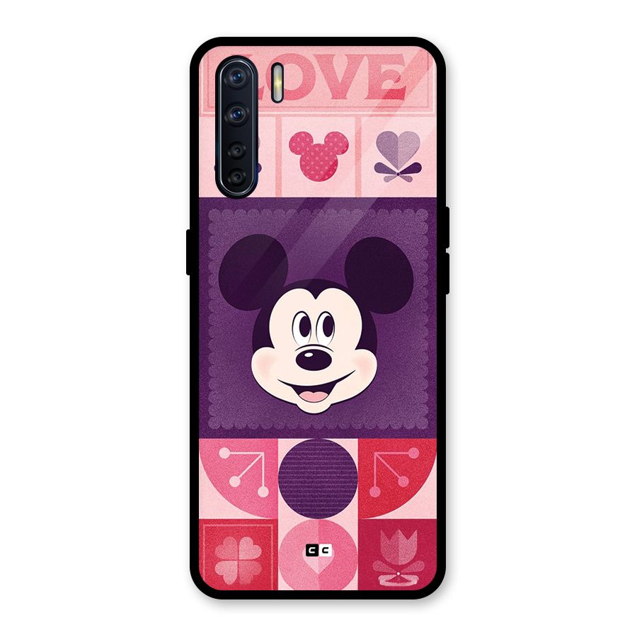 Mice In Love Glass Back Case for Oppo F15