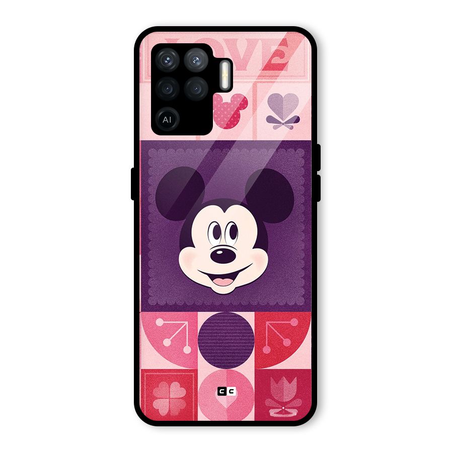 Mice In Love Glass Back Case for Oppo F19 Pro