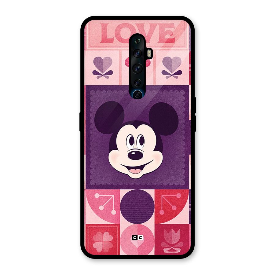 Mice In Love Glass Back Case for Oppo Reno2 F