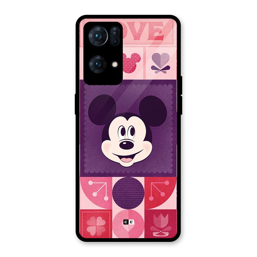 Mice In Love Glass Back Case for Oppo Reno7 Pro 5G