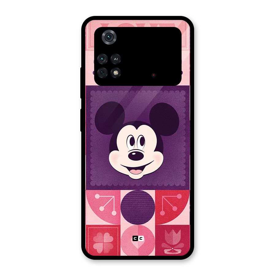 Mice In Love Glass Back Case for Poco M4 Pro 4G