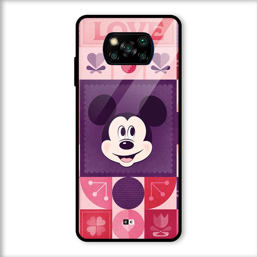 Mice In Love Glass Back Case for Poco X3