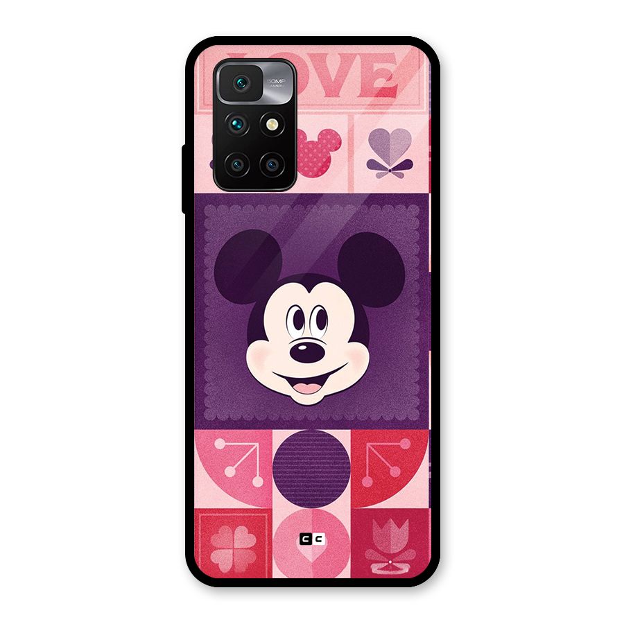 Mice In Love Glass Back Case for Redmi 10 Prime