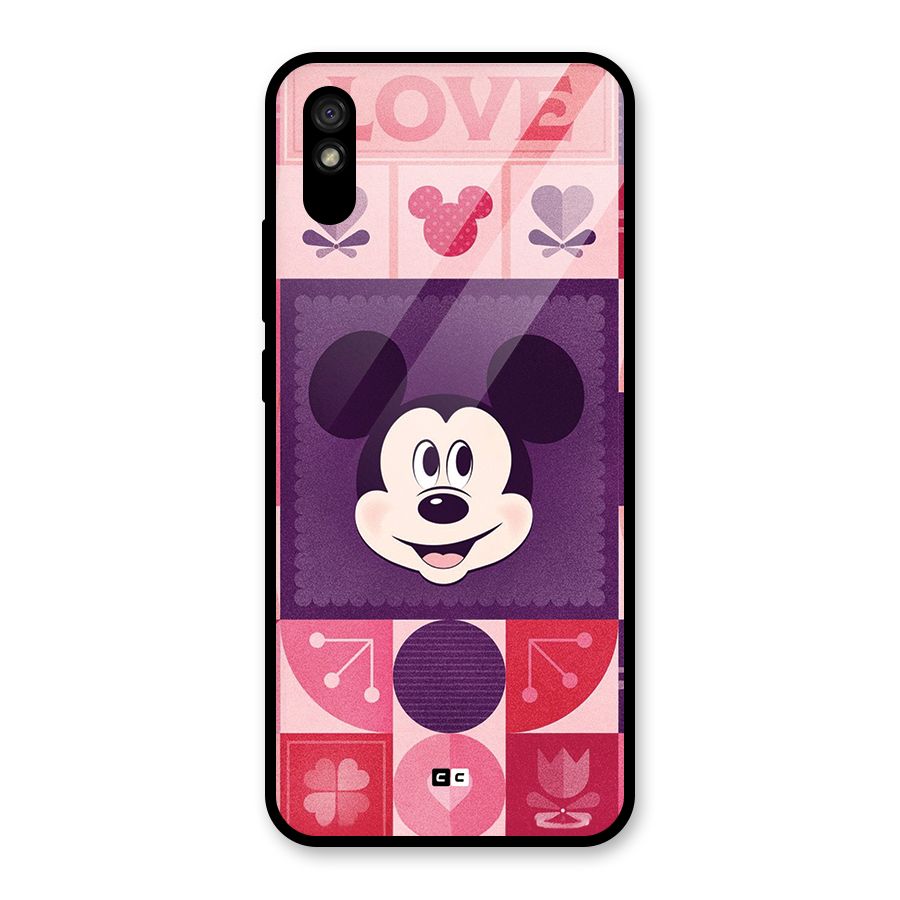 Mice In Love Glass Back Case for Redmi 9i