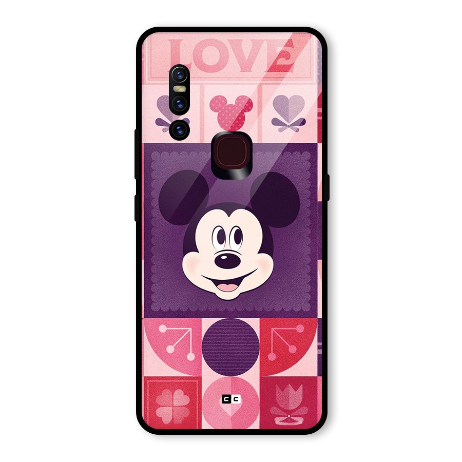 Mice In Love Glass Back Case for Vivo V15