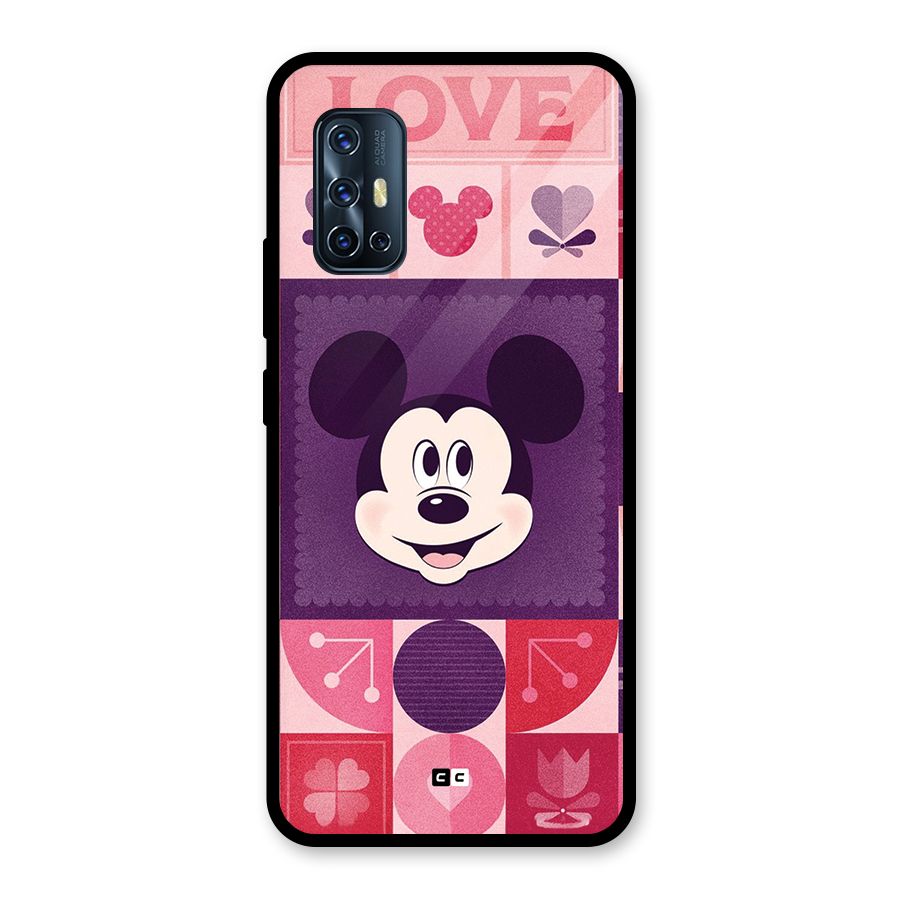 Mice In Love Glass Back Case for Vivo V17