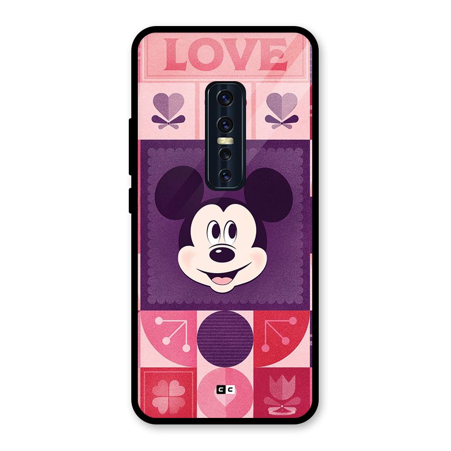 Mice In Love Glass Back Case for Vivo V17 Pro