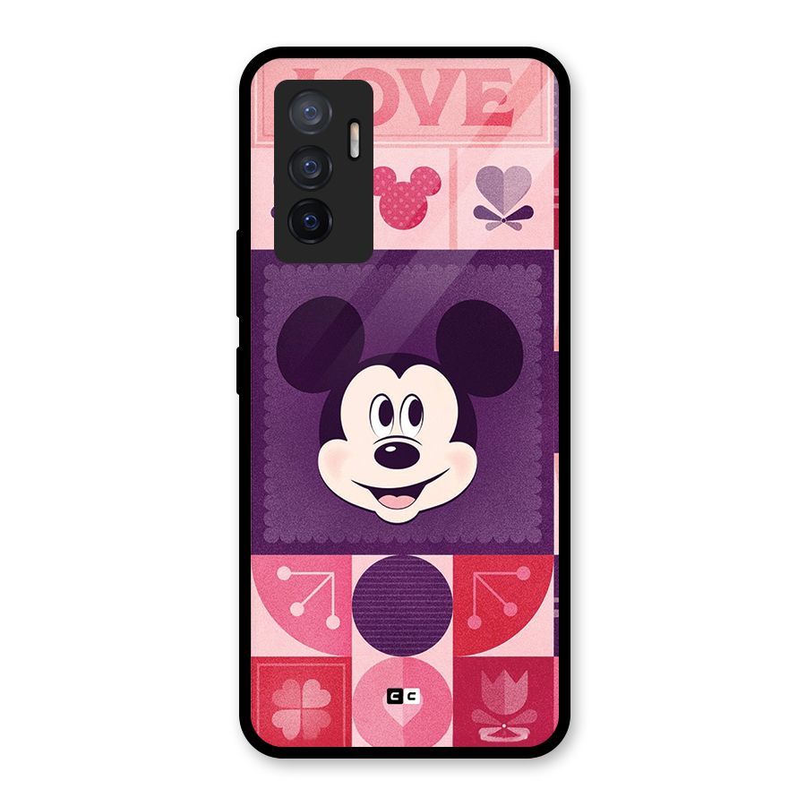 Mice In Love Glass Back Case for Vivo V23e