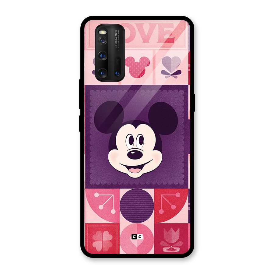 Mice In Love Glass Back Case for Vivo iQOO 3