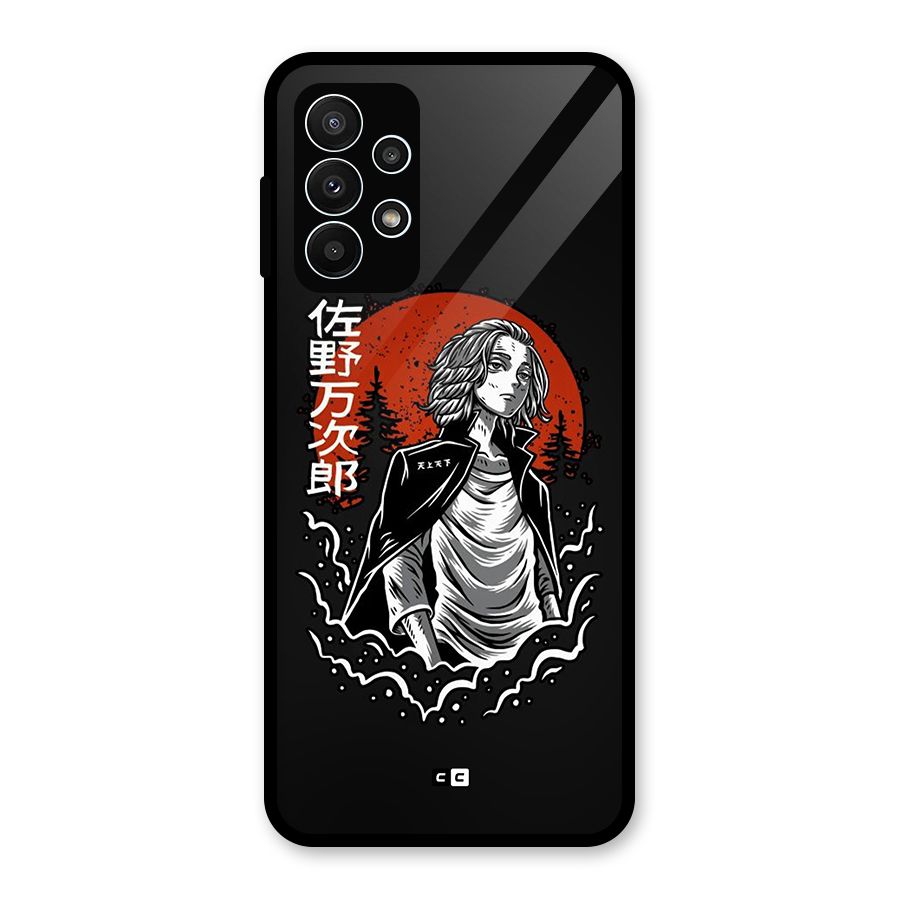 Mickey illustration Glass Back Case for Galaxy A23