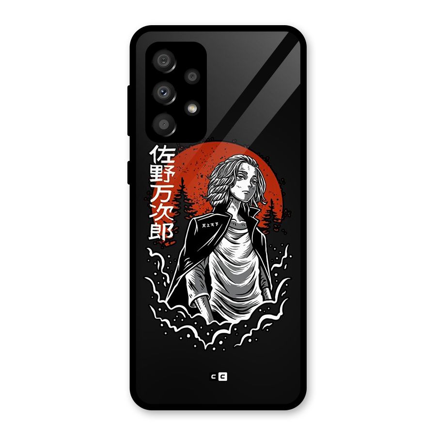 Mickey illustration Glass Back Case for Galaxy A32