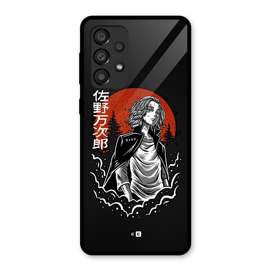 Mickey illustration Glass Back Case for Galaxy A33 5G