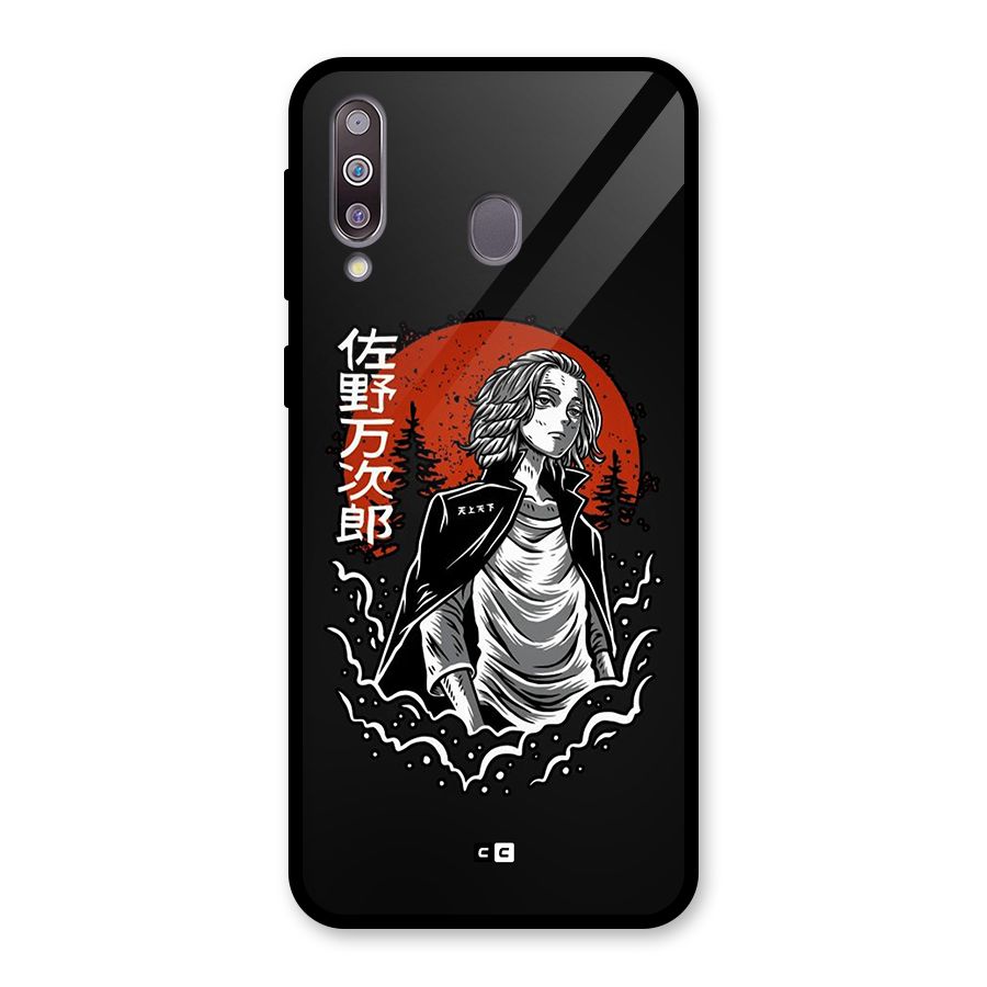 Mickey illustration Glass Back Case for Galaxy M30