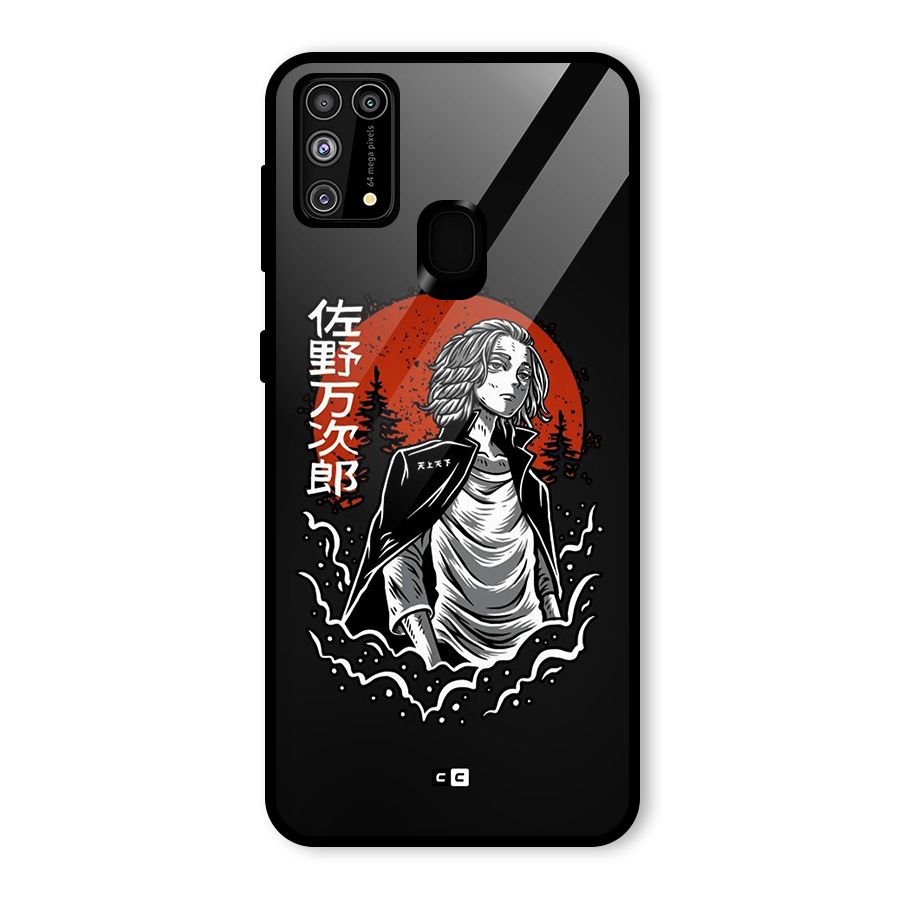 Mickey illustration Glass Back Case for Galaxy M31