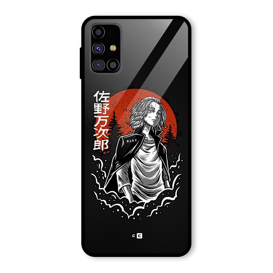 Mickey illustration Glass Back Case for Galaxy M31s