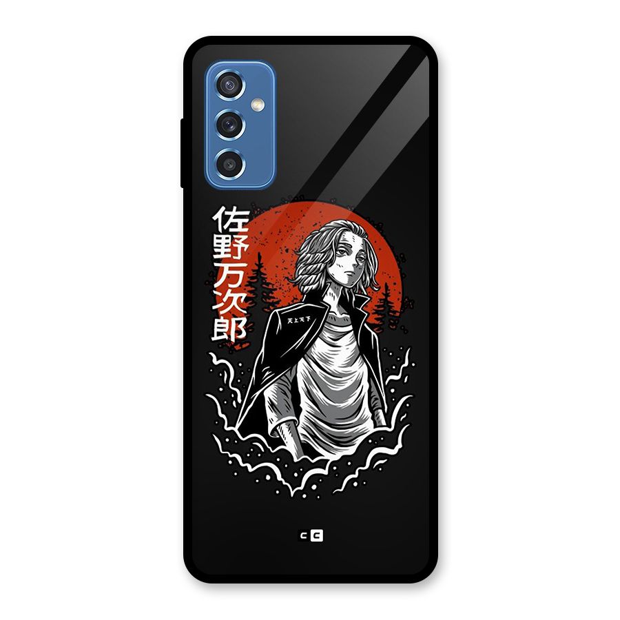 Mickey illustration Glass Back Case for Galaxy M52 5G