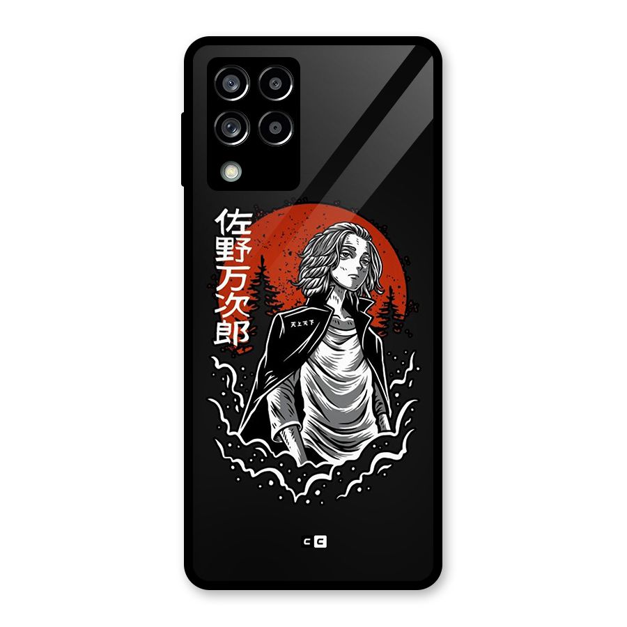 Mickey illustration Glass Back Case for Galaxy M53 5G
