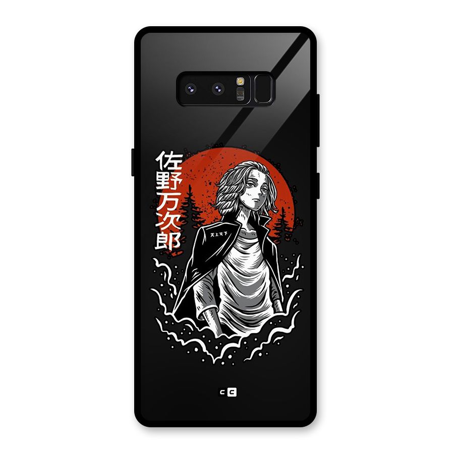 Mickey illustration Glass Back Case for Galaxy Note 8