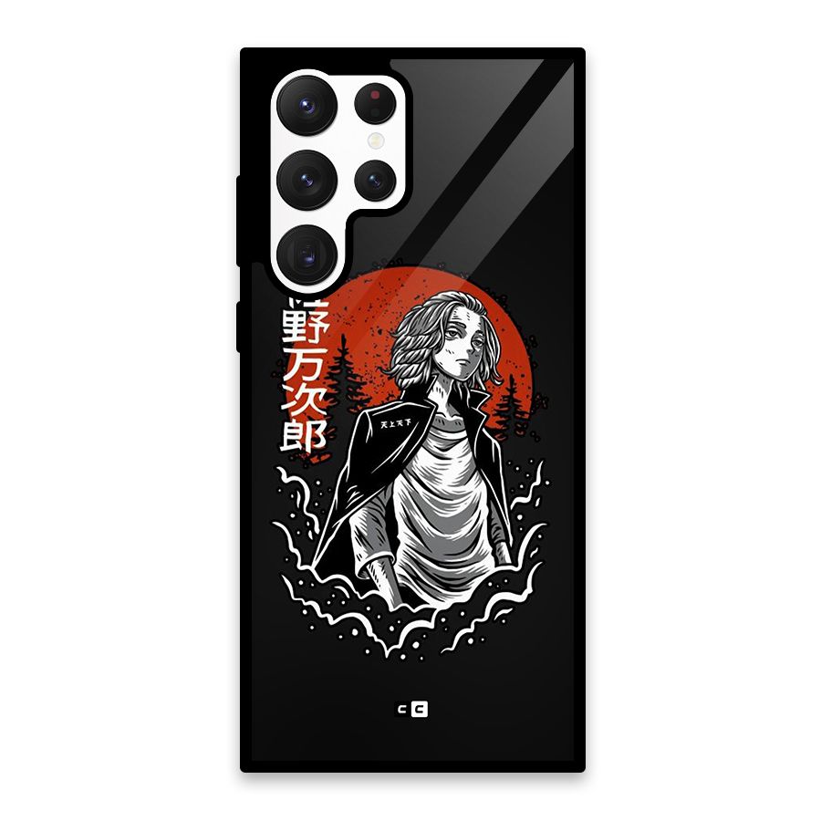 Mickey illustration Glass Back Case for Galaxy S22 Ultra 5G