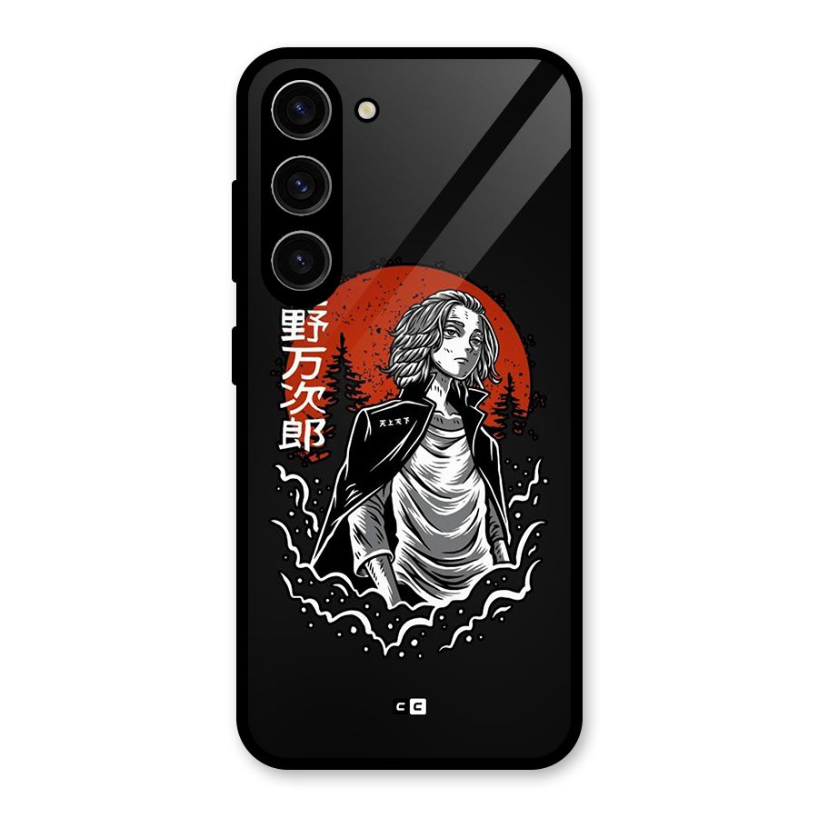 Mickey illustration Glass Back Case for Galaxy S23