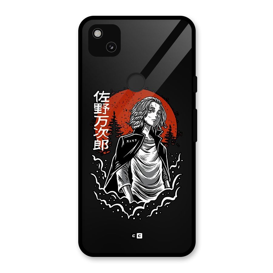 Mickey illustration Glass Back Case for Google Pixel 4a