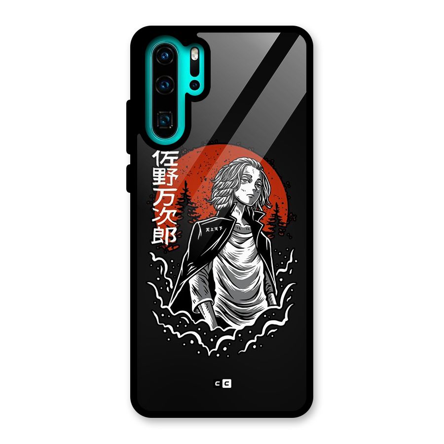 Mickey illustration Glass Back Case for Huawei P30 Pro