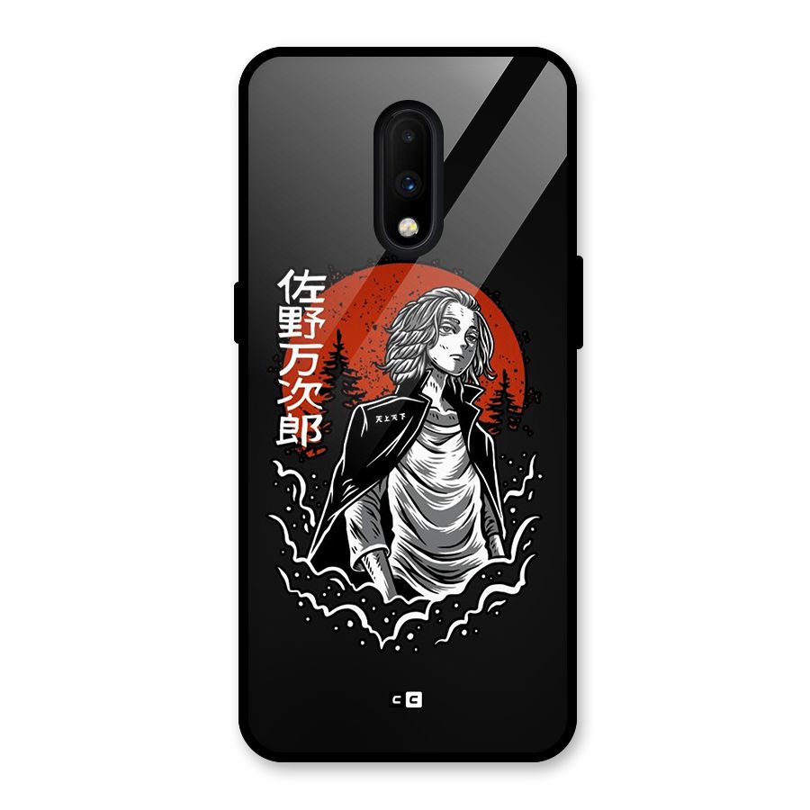 Mickey illustration Glass Back Case for OnePlus 7