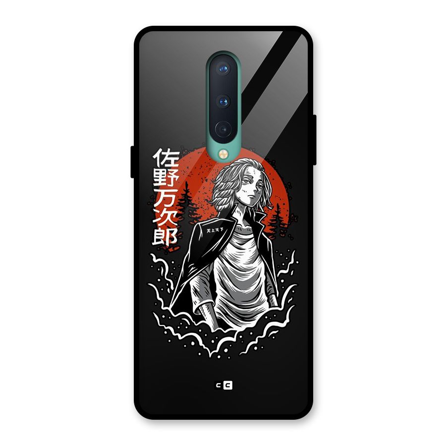 Mickey illustration Glass Back Case for OnePlus 8