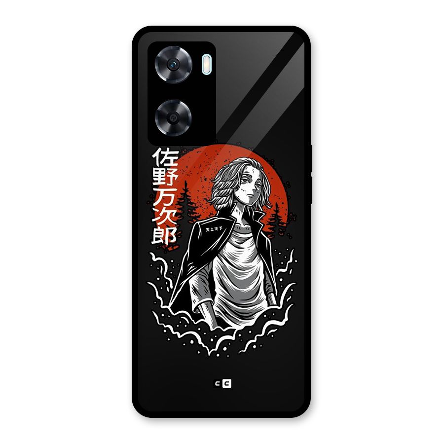 Mickey illustration Glass Back Case for Oppo A77