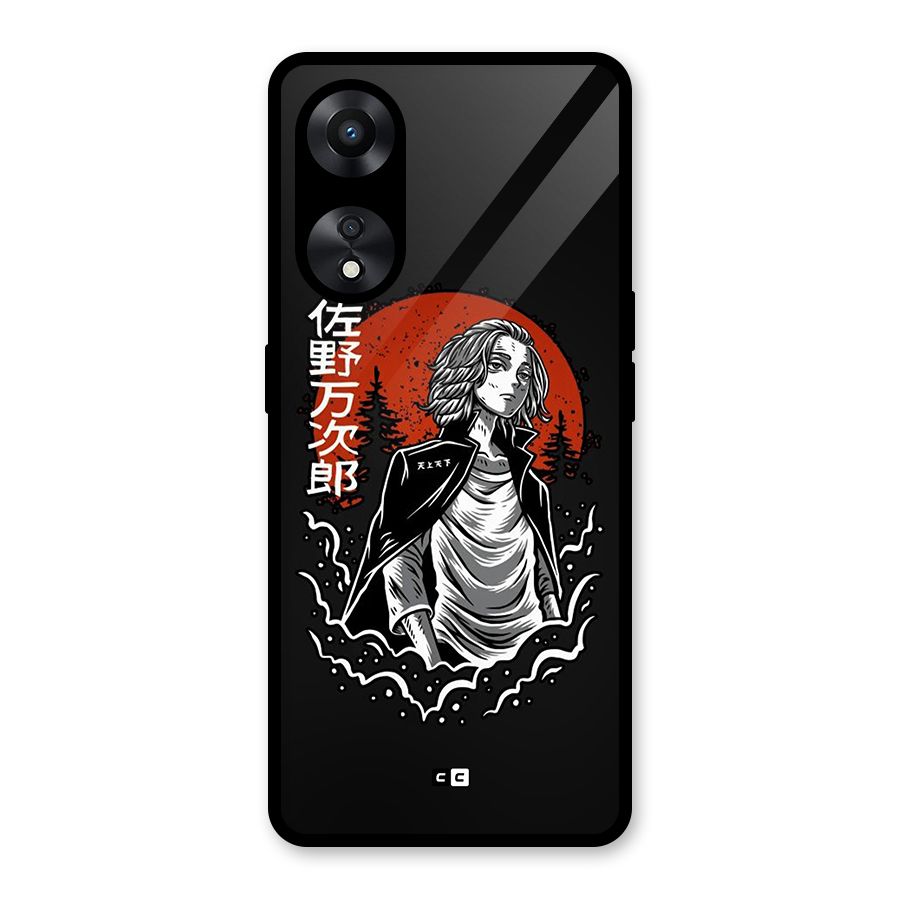 Mickey illustration Glass Back Case for Oppo A78